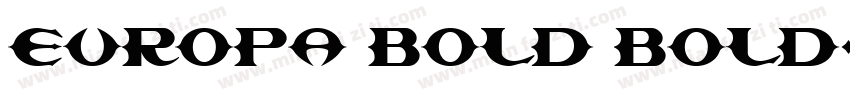 Europa Bold Bold字体转换